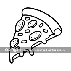 Food Drink & Sweets Coloring Book