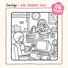 Girl Moments Coloring Pages Vol. 3