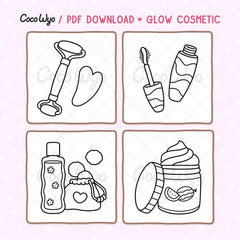 Glow Cosmetics Coloring Pages