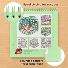 Little Corner Coloring Book (Spiral-bound) & Sticker Set