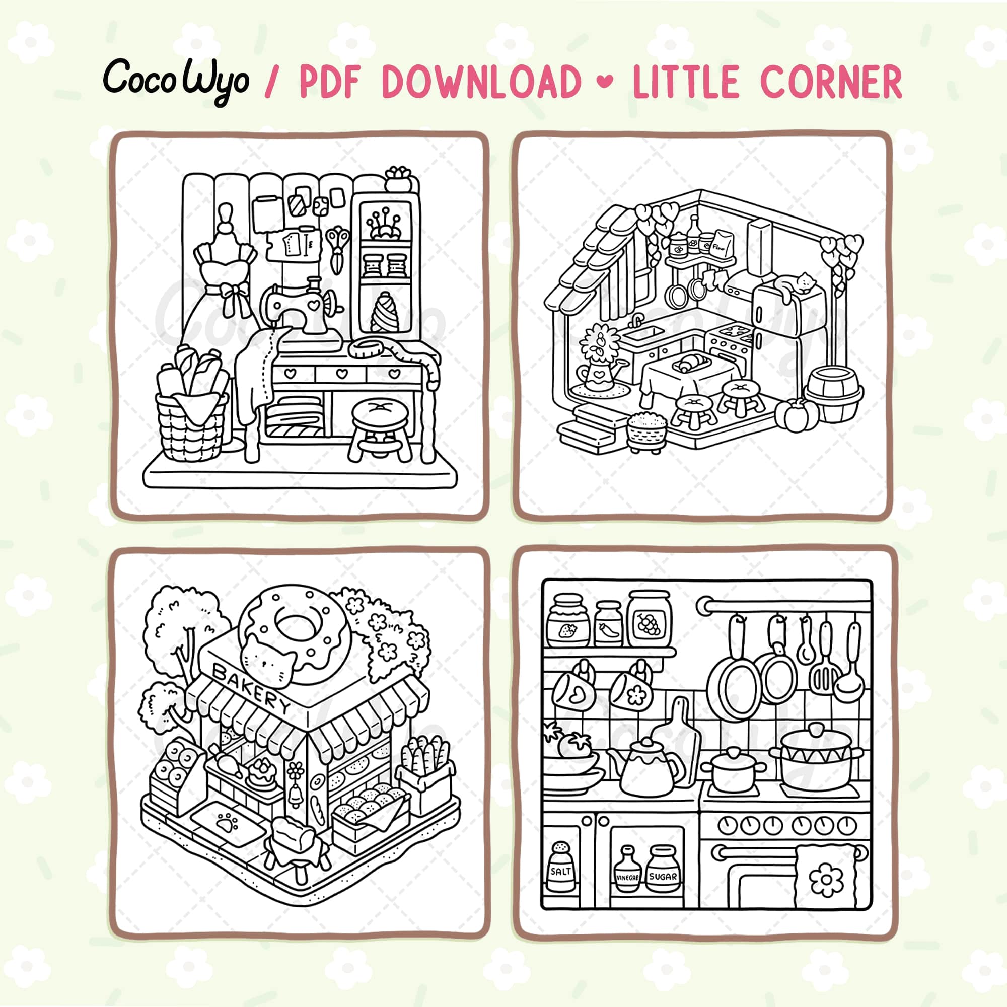 Little Corner Coloring Pages — Illustration 5 Little Corner Coloring Pages — Illustration 5