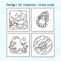 Ocean Scene Coloring Pages