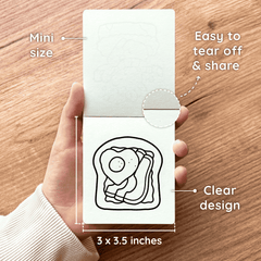 Mini Coloring Book Set of 2 (3 x 3.5 in) – Stress Relief, Food & Drink