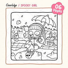 Spooky Girl Coloring Pages