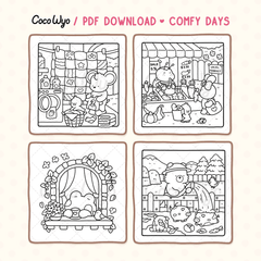 Comfy Days Coloring Pages