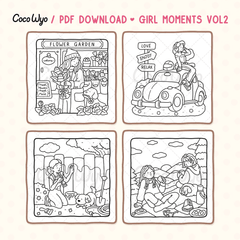 Girl Moments Coloring Pages Vol. 2