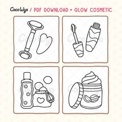 Glow Cosmetics Coloring Pages