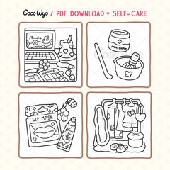 Self-Care Coloring Pages