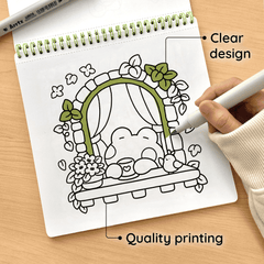 Comfy Days Coloring Book (Spiral-bound) & Sticker Set