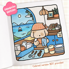 Cozy Cafe Coloring Book