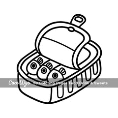 Food Drink & Sweets Coloring Book