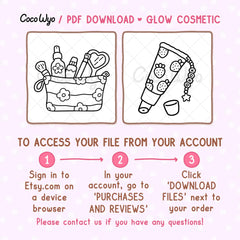 Glow Cosmetics Coloring Pages