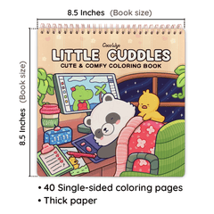 Little Cuddles Coloring Book (Spiral-bound) & Sticker Set