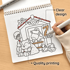 Little Cuddles Coloring Book (Spiral-bound) & Sticker Set