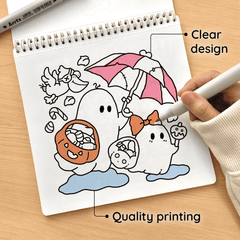 Spooky Cutie  Vol. 2 Coloring Book (Spiral-bound) & Sticker Set
