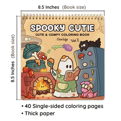 Spooky Cutie  Vol. 2 Coloring Book (Spiral-bound) & Sticker Set