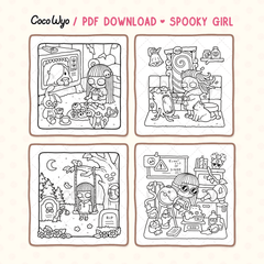 Spooky Girl Coloring Pages