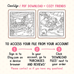 Cozy Friends Coloring Pages