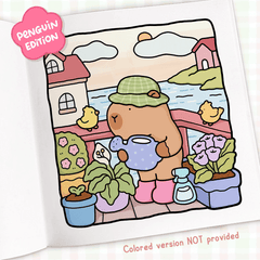 Cozy Capybara Coloring Book