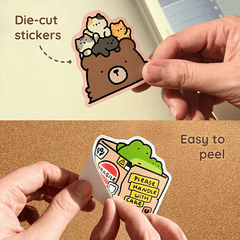 Cozy Friends Vinyl Sticker Pack (100 pieces)