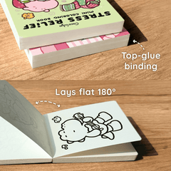 Mini Coloring Book Set of 2 (3 x 3.5 in) – Comfy Patterns, Stress Relief