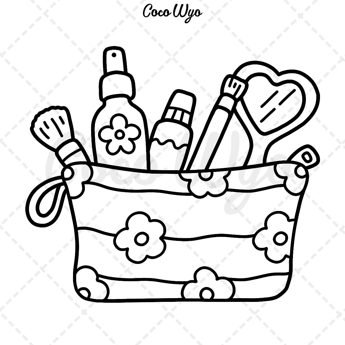 Cosmetics Coloring Glow Cosmetics Coloring Book - COCO WYO