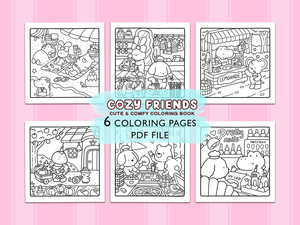 Cozy Friends Coloring Pages - COCO WYO