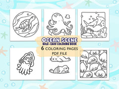 Ocean Scene Coloring Pages