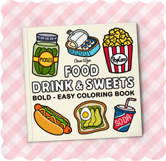 Food Drink & Sweets Coloring Book