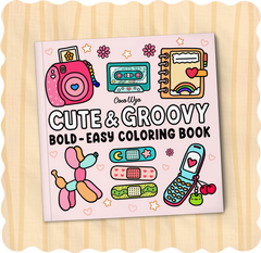 Cute & Groovy Coloring Book