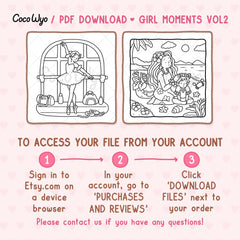 Girl Moments Coloring Pages Vol. 2