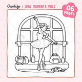 Girl Moments Coloring Pages Vol. 2 - COCO WYO