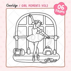 Girl Moments Coloring Pages Vol. 2