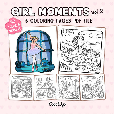 Girl Moments Coloring Pages Vol. 2
