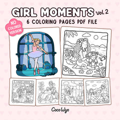 Girl Moments Coloring Pages Vol. 2