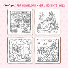Girl Moments Coloring Pages Vol. 2