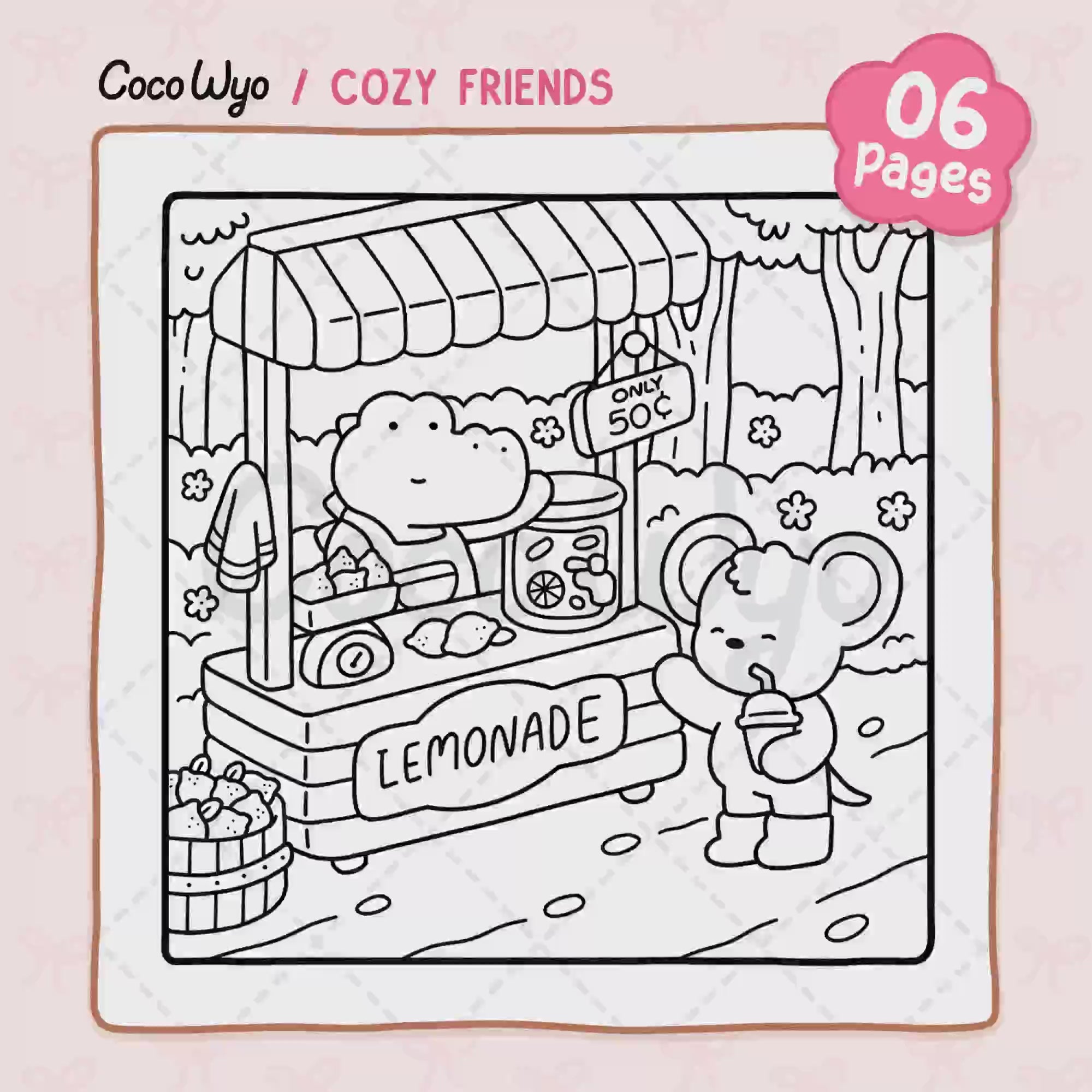 Cozy Friends Coloring Pages