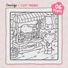 Cozy Friends Coloring Pages