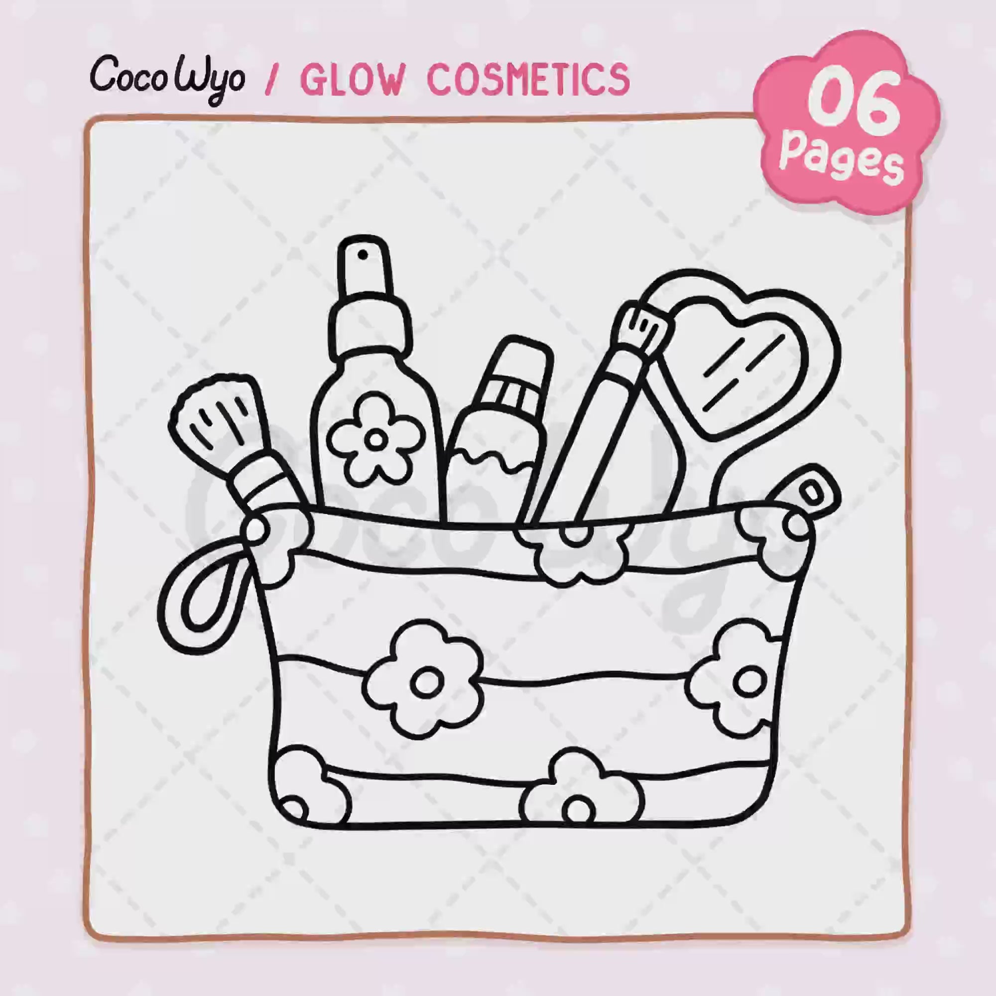 Glow Cosmetics Coloring Pages