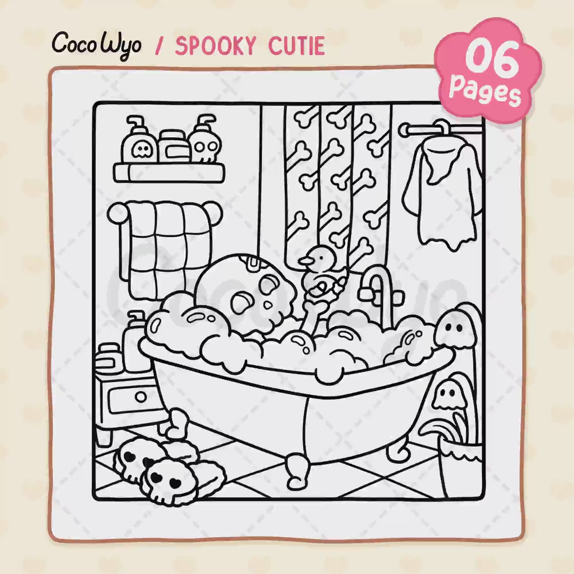Spooky Cutie Coloring Pages