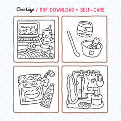 Self-Care Coloring Pages